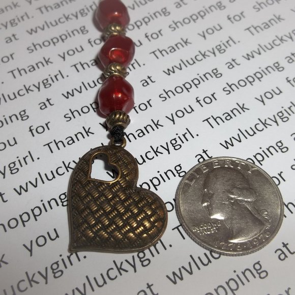 New! Bookmark Bookmarker Book Thong Marker Heart Reading Gift Idea Boho NWT 8177 - Picture 5 of 11